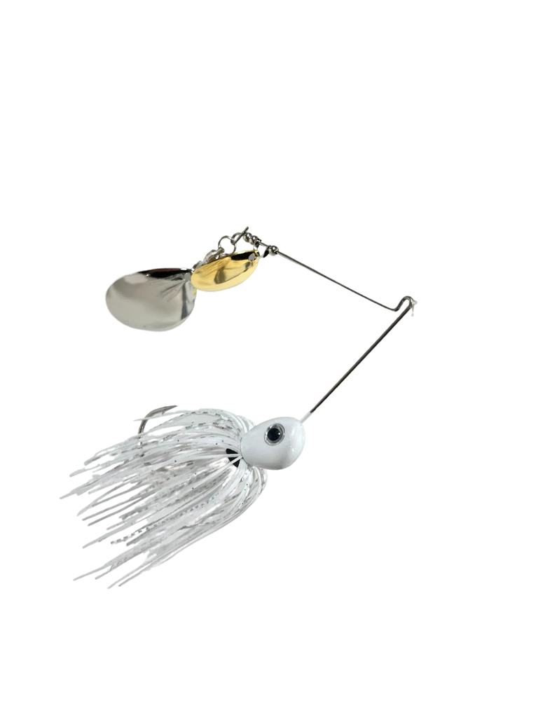 colorado fishing lure Pulse Fish Lures Double Spinnerbait – Custom Tackle Supply Fall Fishing Gear & A Colorado style spinnerbait Color:Blue Steel - BLEM Early Spring