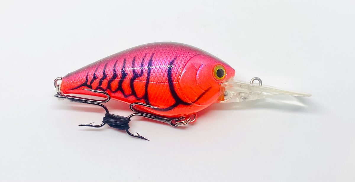 FishHead15 Custom Painted Wackem Deep Diving Crankbait + White