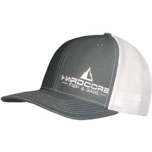 Load image into Gallery viewer, Hardcore Fish and Game Snapback Trucker Hat/ Embroidered Logo - Custom Tackle Supply 
