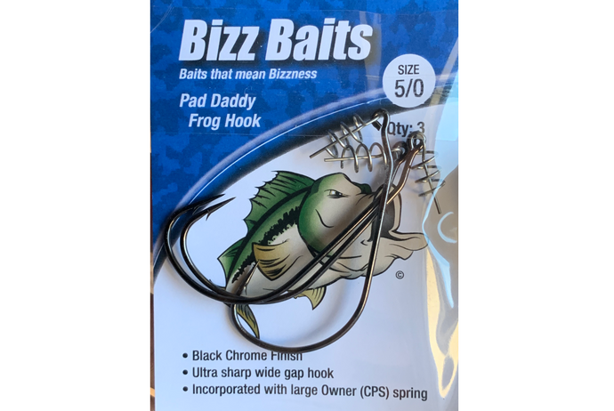 BizzBaits Pad Daddy Frog Hook SZ 5/0 3PK