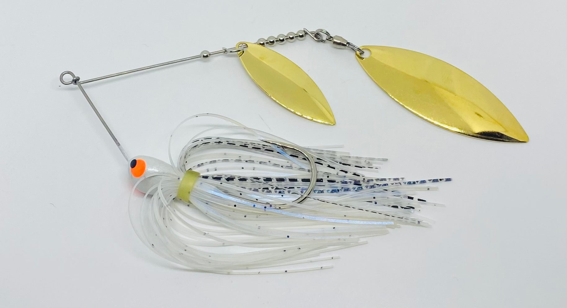 War Eagle Gold Frame Double Willow Spinnerbait-Bleeding Shad-1/2 oz