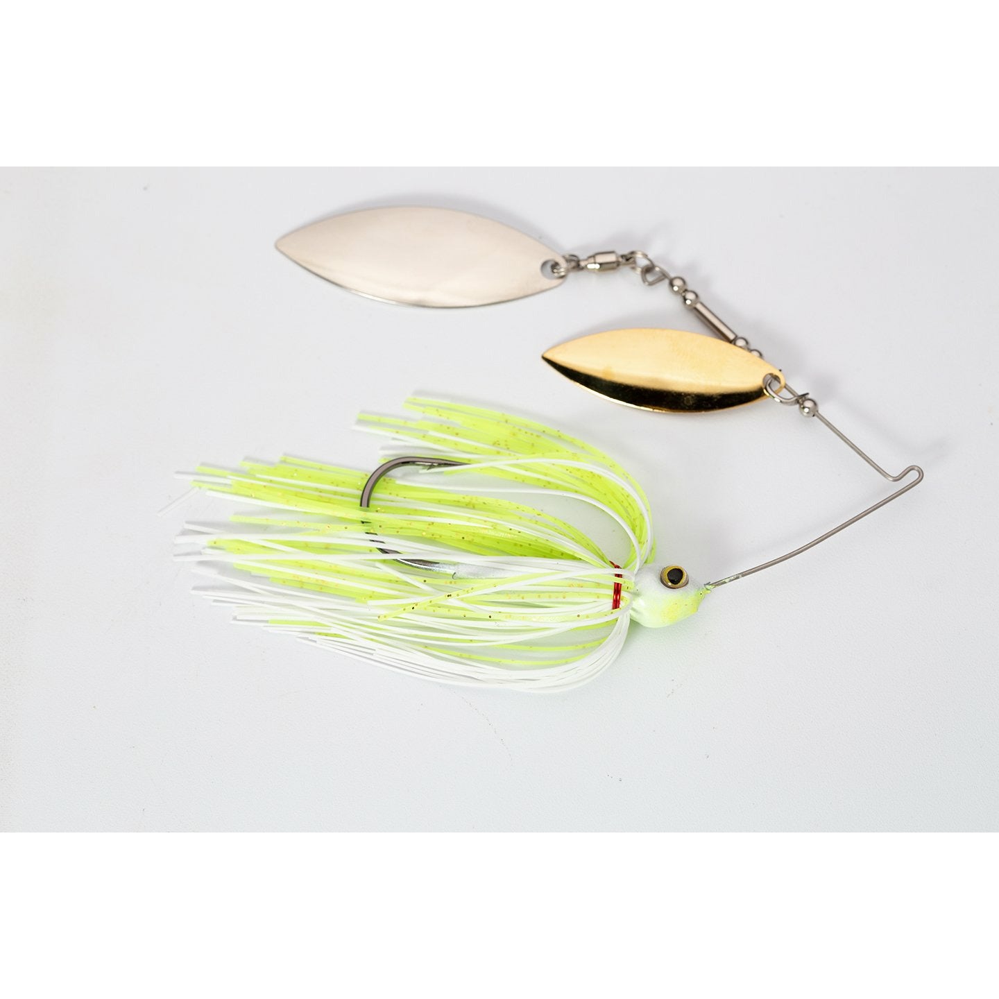 True South Guppy Rocket Double Willow Spinnerbaits 3/8 oz / Chartreuse White