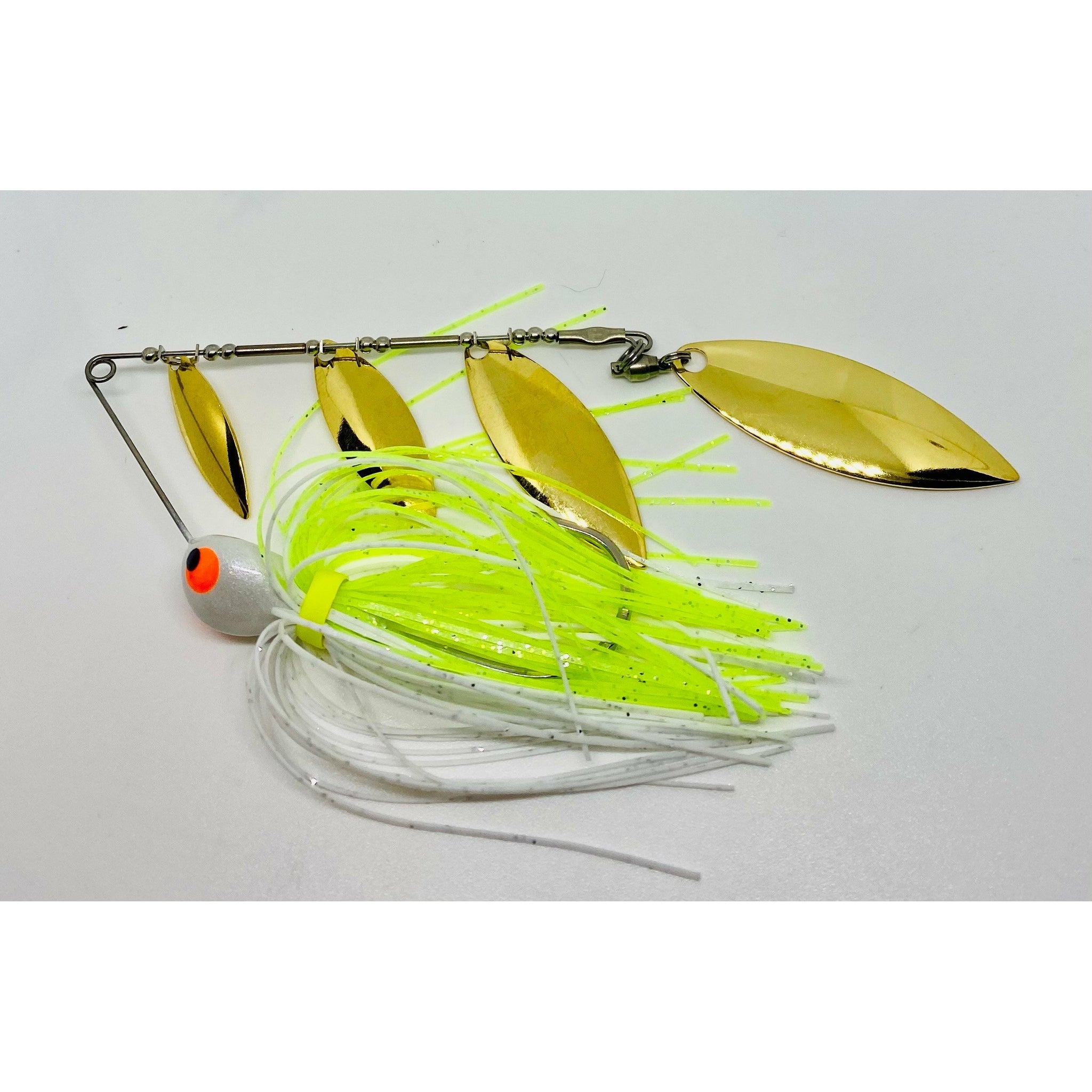 3 count Lot Brand new Wahoo 1/4 ounce Spinnerbaits - Chartreuse