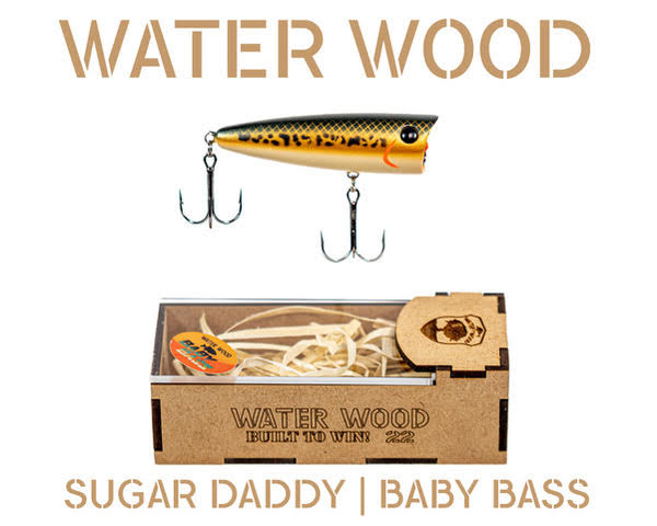 Hand-carved Bass Wood Single Blade Prop Bait, Custom Fishing