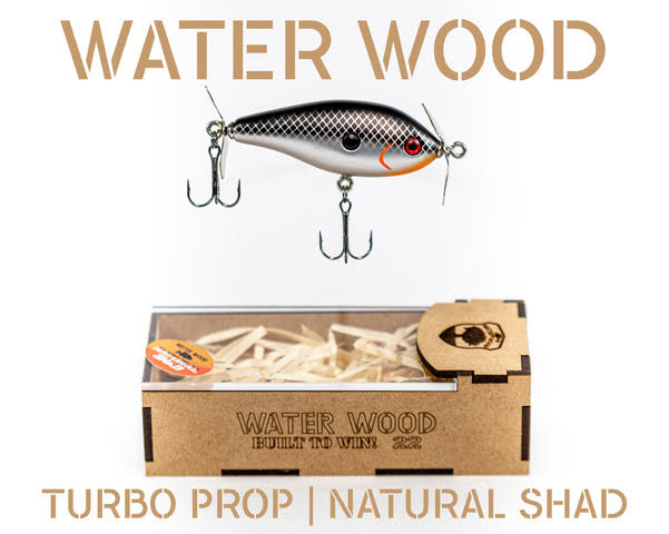 battery powered natural shad lure for bass Water Wood Turbo Prop