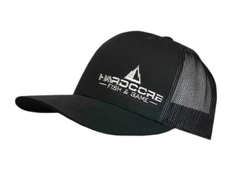Hardcore Fish and Game Yupoong Black/Black Snapback Trucker Hat