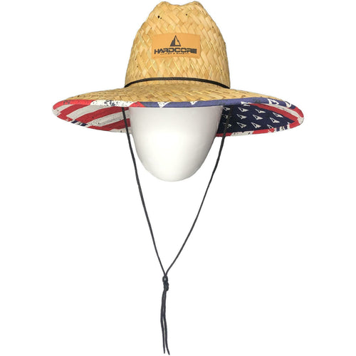 Hardcore Fish and Game Patriotic Straw Hat - Custom Tackle Supply 